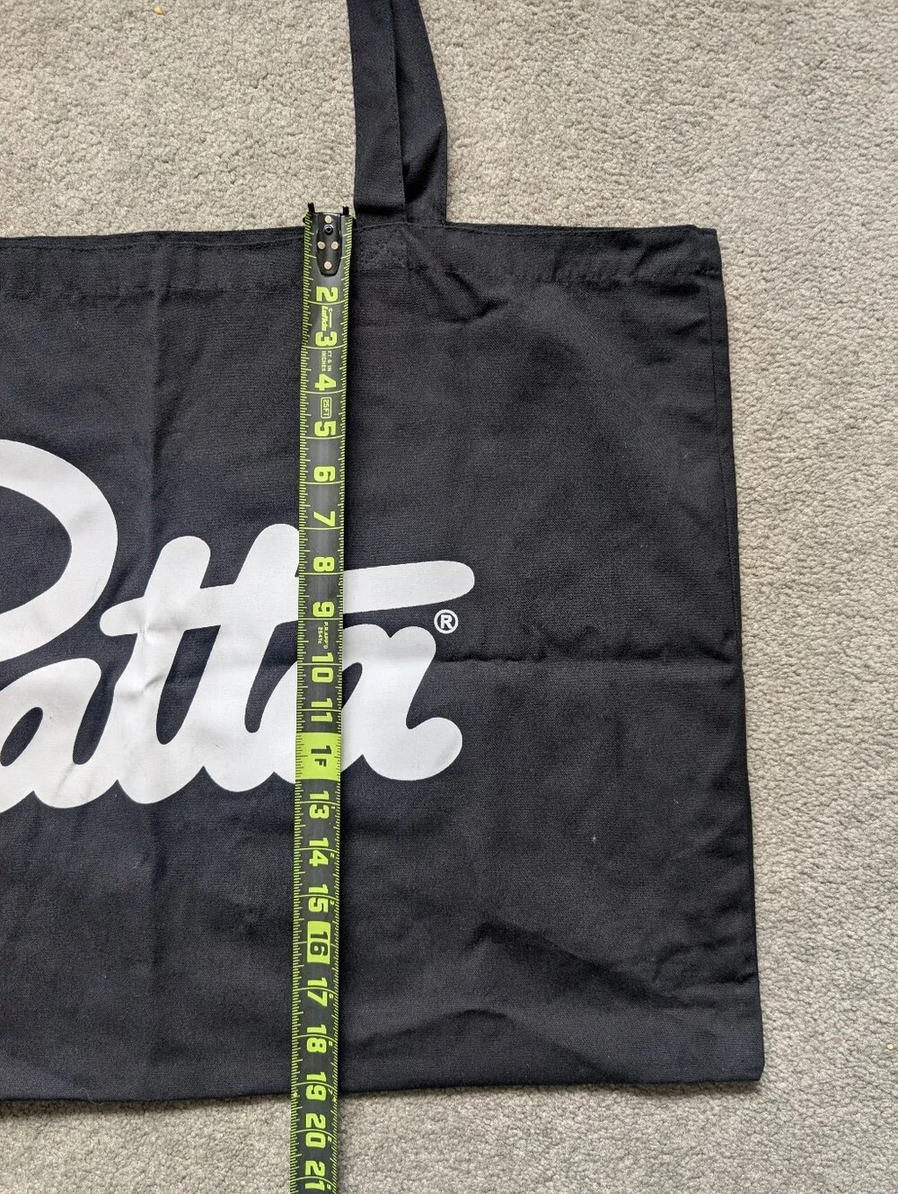 Patta Black and White Double Sided Large Tote Shoulder Bag Streetwear